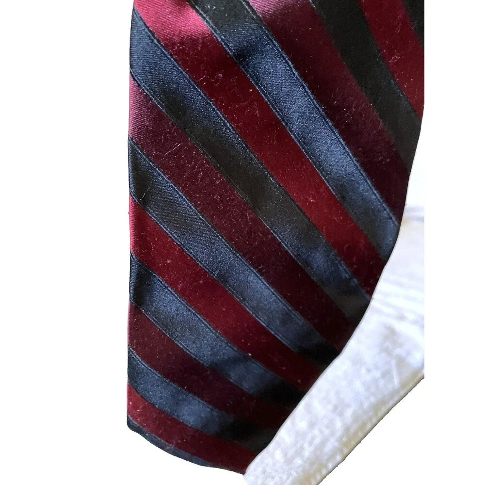 Ferrell Reed City of London Tie Vtg Repp Stripe Iridescent Silk Preppy